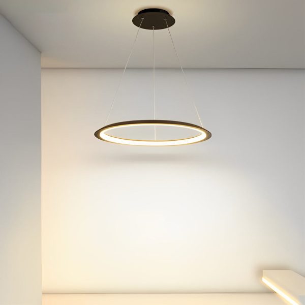 Minimalist Round LED Stepless Dimming Nordic Chandelier Hanging Lamp - Image 4