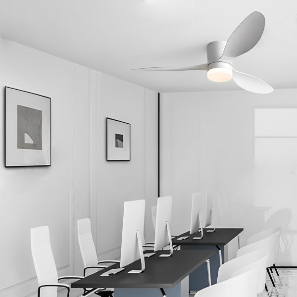 52 Inch 3 Blades Mute LED Dimmable Modern Ceiling Fan Lamp with Remote - Image 3