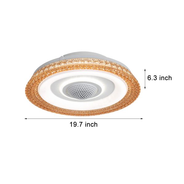 20 in. W 6-Speed Indoor Bladeless Smart Ceiling Fan with Remote and Dimmable LED - Image 6