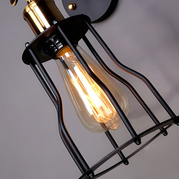 Adjustable Retro Iron E27 Waterproof Industrial Plug in Wall Sconce Lighting - Image 7