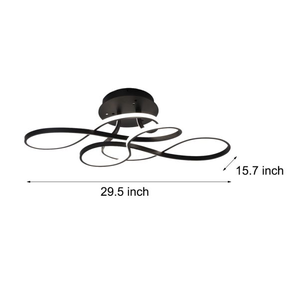 29'' Music Notes Linear LED Ceiling Lights Fixture Ceiling Lamp - Image 6