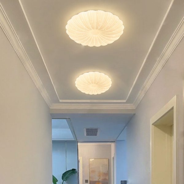 Modern Minimalist Shell Acrylic Round LED Flush Mount Ceiling Light - Image 2