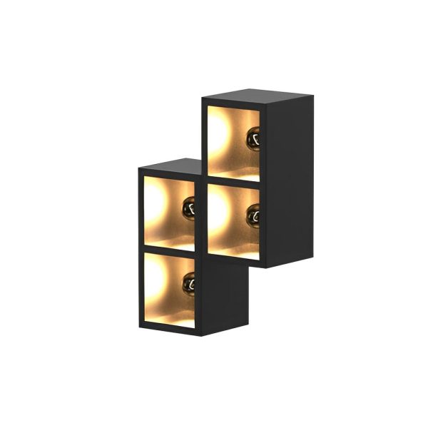 Waterproof Creative Square Combination LED Black Wall Lamp with Flowerpot - Image 11