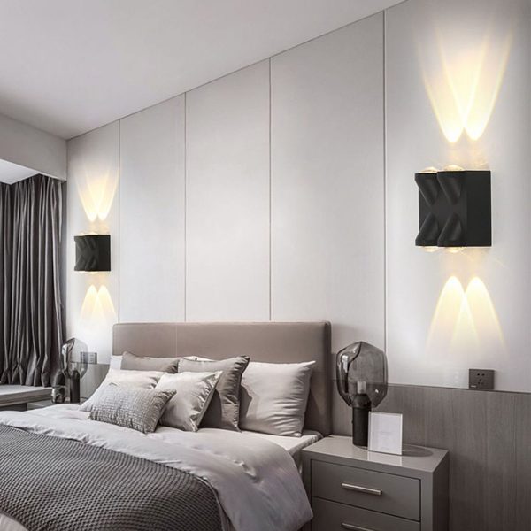 Up and Down Light LED Waterproof Black Modern Wall Lamp Wall Washer Light - Image 2
