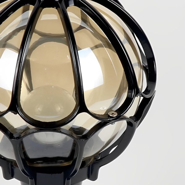 Vintage Outdoor Pier Mount Post Light with Glass Globe - Image 5