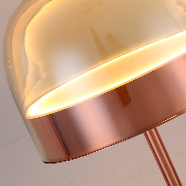 Dome Shape Glass Ambient LED Table Lamp in Chrome - Image 6