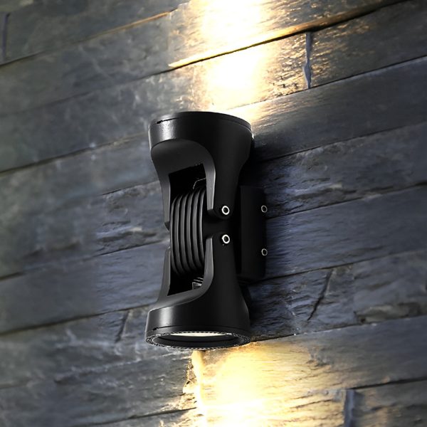 8 In. 2-Light Rotating Heads LED Up Down Outdoor Wall Light - Image 4