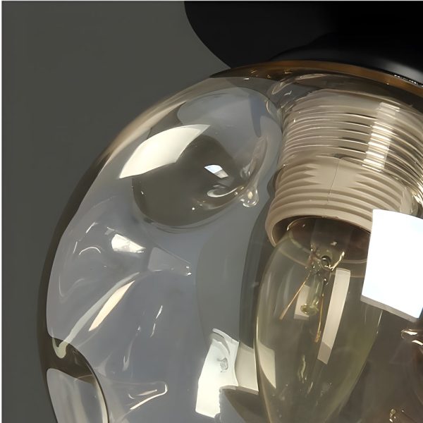 Nordic Corridor Glass Ceiling Light Fixture with Amber/Smoky Shades - Image 5