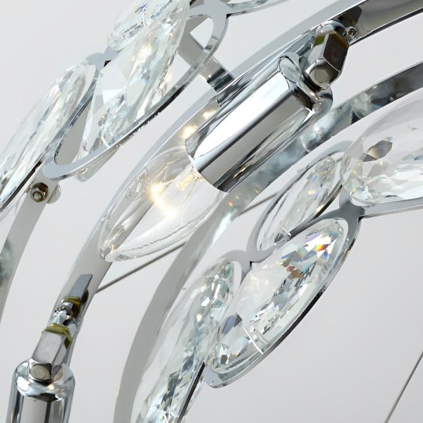 Round Bubbles Crystal Electroplating Metal Modern Chandelier Light - Image 8