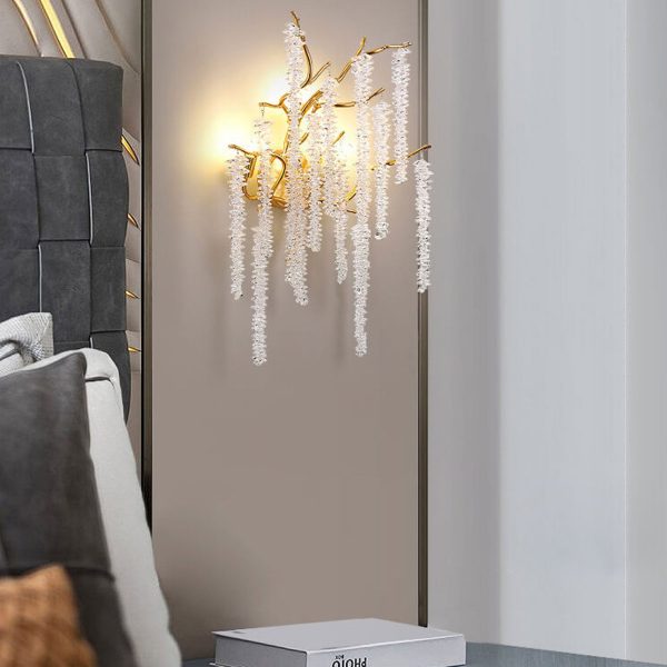 Modern Light Luxury Tree Branch Crystal 3-Light Wall Sconce Lamp - Image 14