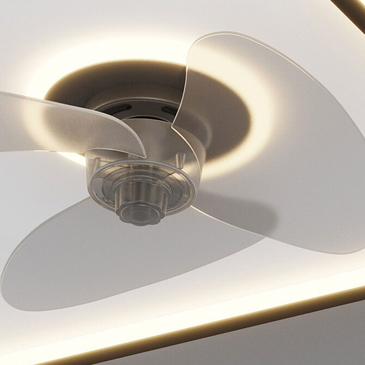 Minimalist Ultra-thin Square Spotlight  LED Flush Mount Ceiling Fan Light - Image 10