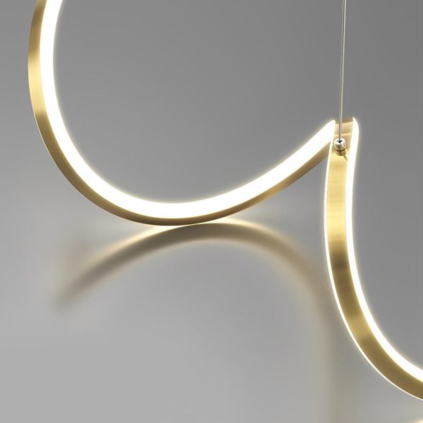Wave Minimalist Three Step Dimming LED Stepless Dimming Modern Chandelier - Image 5