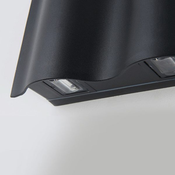 Arc Waterproof Wave Wall Sconces Outdoor Cool LED Up and Down Wall Mounted Lights - Image 5