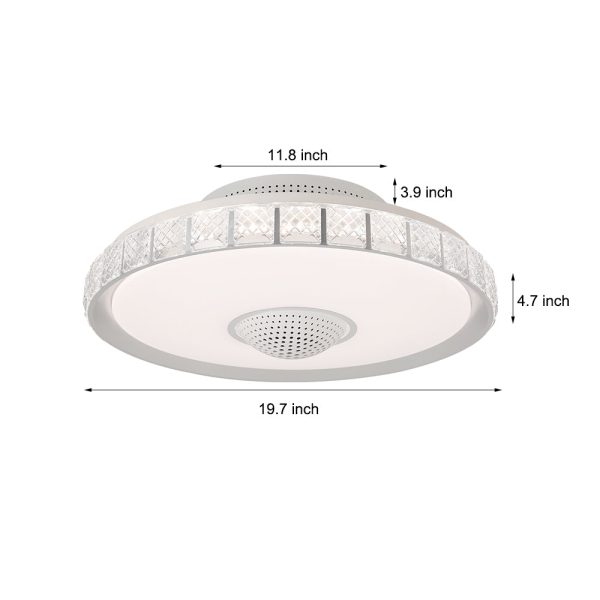 19.69'' Bladeless LED Indoor Smart Ceiling Fan with Light and Remote Control - Image 6