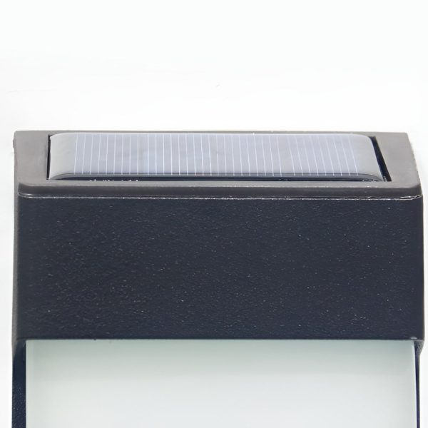 2 Pcs Rectangular LED Light-controlled Waterproof Outdoor Solar Sconce Lighting - Image 9