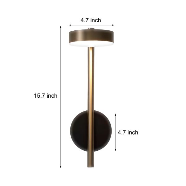 Simple Adjustable Round LED Luxury Aluminum Nordic Wall Light Fixture - Image 7