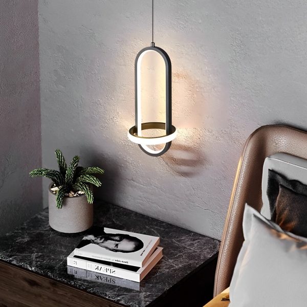 Artistic Rounded Rectangle LED Modern Pendant Lighting Kitchen Island Lighting - Image 6