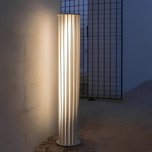 Twisted Metal Lantern LED Waterproof White Modern Solar Lawn Lights - Image 4