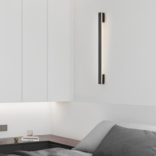 Long Strip Minimalist Three Step Dimming LED Copper Modern Wall Lamp - Image 3
