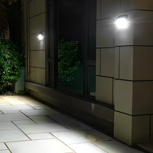 Rectangular Waterproof LED Motion Sensor Solar Wall Lights Outdoor Wall Lamp - Image 6
