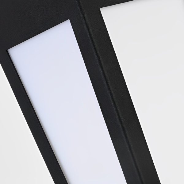Waterproof Intelligent Metal LED Black Modern Solar Outdoor Wall Light - Image 8