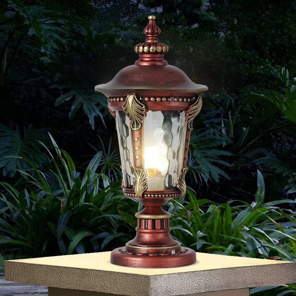 Dual Purpose Waterproof Aluminum Retro Solar Fence Post Lights with Remote - Image 3