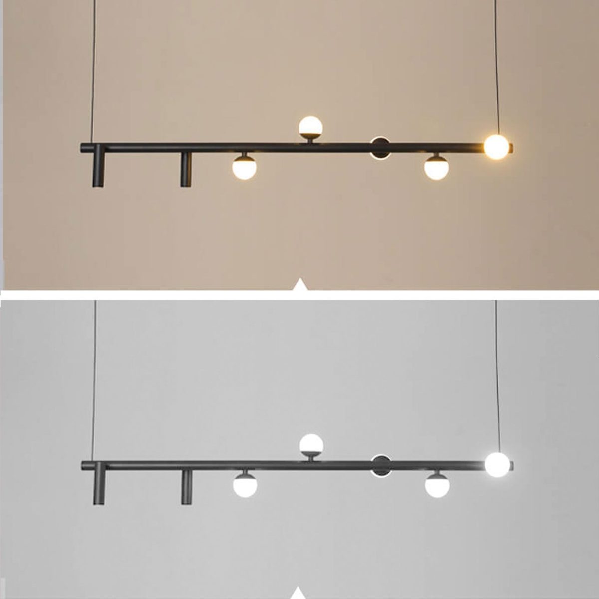 Minimalist  Island Light Linear 6/7 Light Acrylic Iron LED Chandelier - Image 14