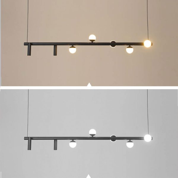 Minimalist  Island Light Linear 6/7 Light Acrylic Iron LED Chandelier - Image 14