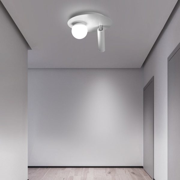 8'' Round Small Flush Mount Light with LED Bulb and Spotlight - Image 4