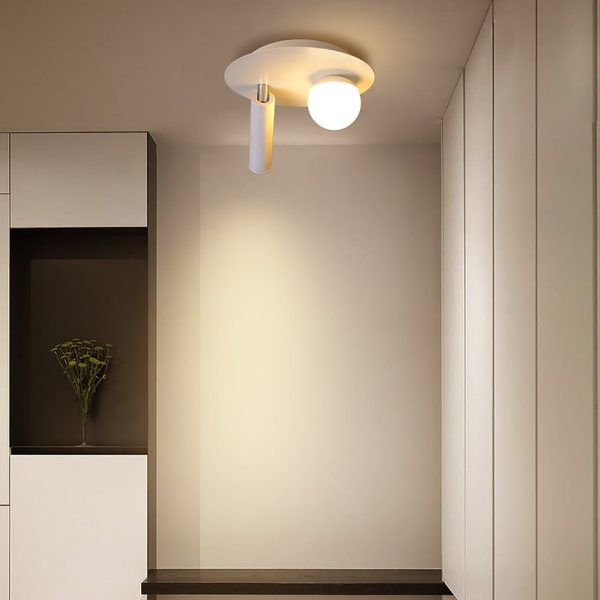 8'' Round Small Flush Mount Light with LED Bulb and Spotlight - Image 2