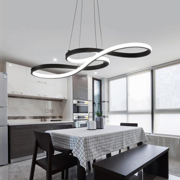 Modern Double-Sided Twist 1-Light LED Chandeliers - Image 4
