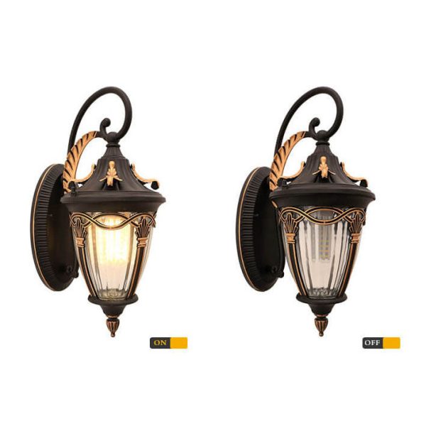 European Maple Lantern Outdoor Waterproof 1-Light Wall Sconce Lamp - Image 8
