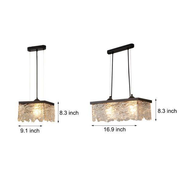 1/2-Light Glass 3 Step Dimming Chandelier Dining Room Light Fixtures - Image 7
