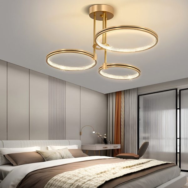 Minimalist 3 Ring Metal Nordic Ceiling Lights Chandelier Hanging Lamp - Image 6