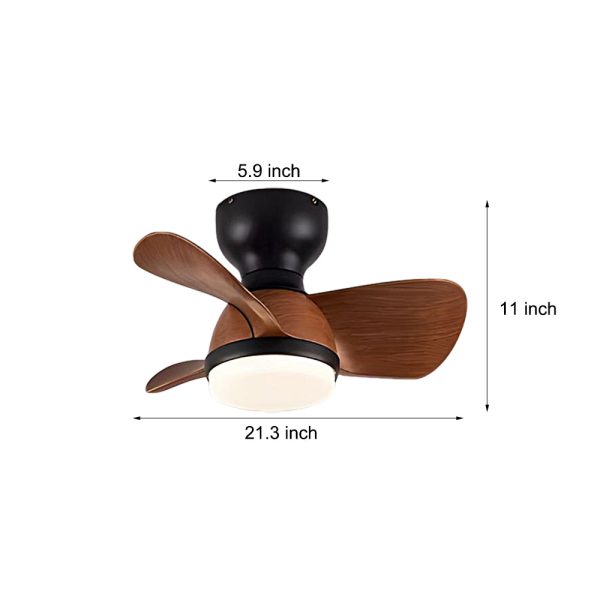 22''/31'' 3 Blades Cute Space-Saving Ceiling Fan Light with 6-Speed Remote Control - Image 6