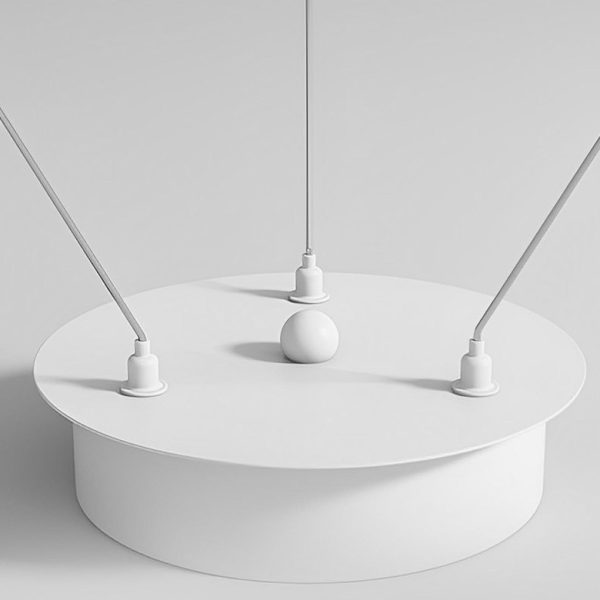 Rotating Ring Creative Three Step Dimming LED White Nordic Chandelier - Image 9
