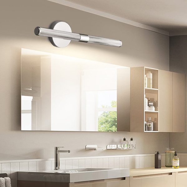 Modern Knurled Texture LED Bathroom Vanity Light Fixture with Swiveling Head - Image 4