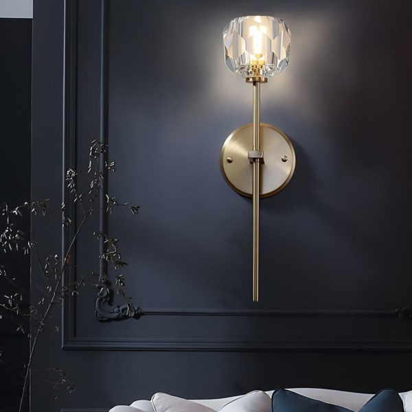Ball-shaped LED Crystal Gold Postmodern Plug in Sconce Lighting Wall Lamp - Image 6