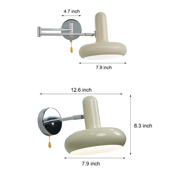 Creative Glass Swing Arm 3 Step Dimming Dimmable with Remote Wall Lamp - Image 7