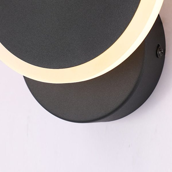 Round Rotatable LED Iron Acrylic Modern Wall Lamp Wall Sconces Lighting - Image 9