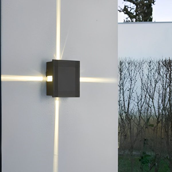 Round Square LED 12W Cross Star Lights Waterproof Modern Wall Lamp - Image 4