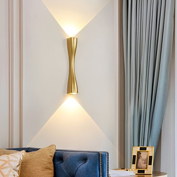 Electroplated Metal LED Up and Down Lights Modern Wall Sconce Lighting - Image 2