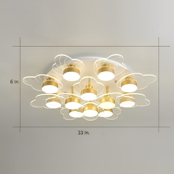 Acrylic Flower Design LED Nordic Ceiling Light Flush Mount Lighting - Image 13