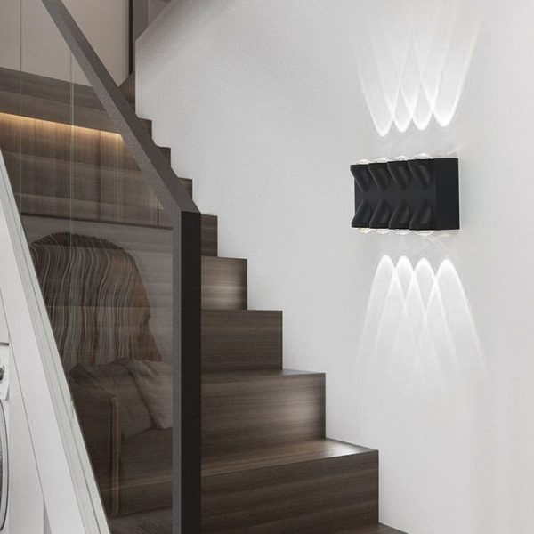 Up and Down Light LED Waterproof Black Modern Wall Lamp Wall Washer Light - Image 7