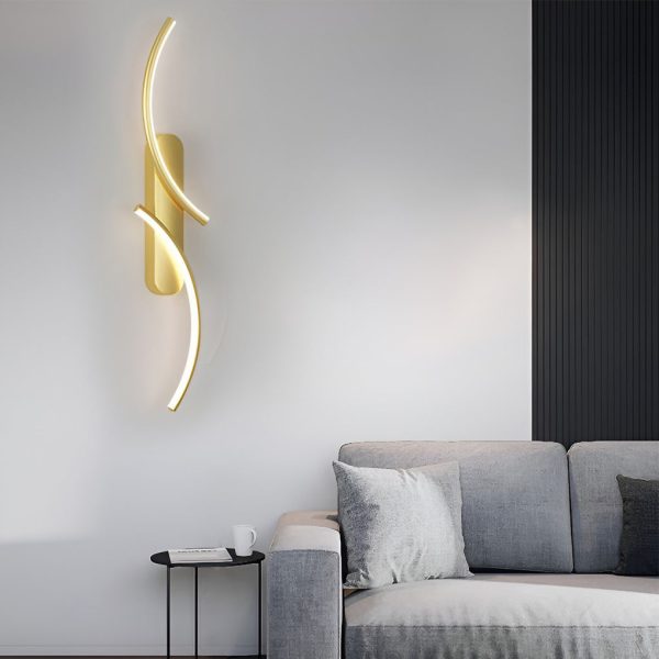 Creative S-shaped LED Three-color Light Modern Wall Sconce Lighting - Image 3