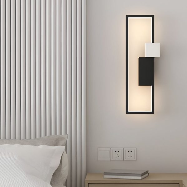 Rectangular Three-color Light LED Nordic Wall Light Fixture Wall Lamp - Image 3