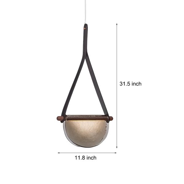 Creative Folded Semicircular Glass LED Post-Modern Belt Chandelier - Image 6