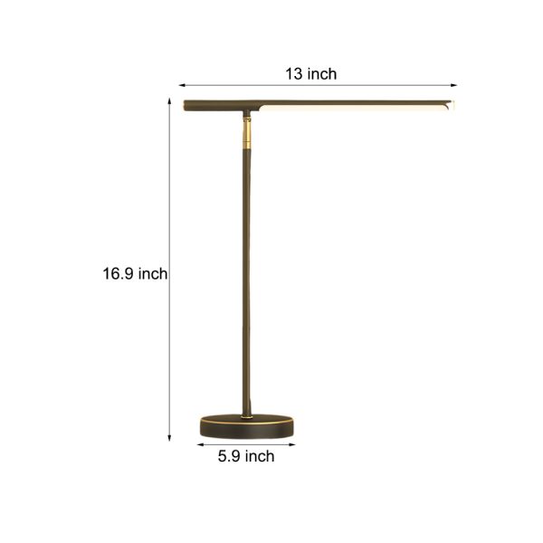 Copper Linear Brass LED Desk Lamp with Adjustable Angle for Focused Lighting - Image 7