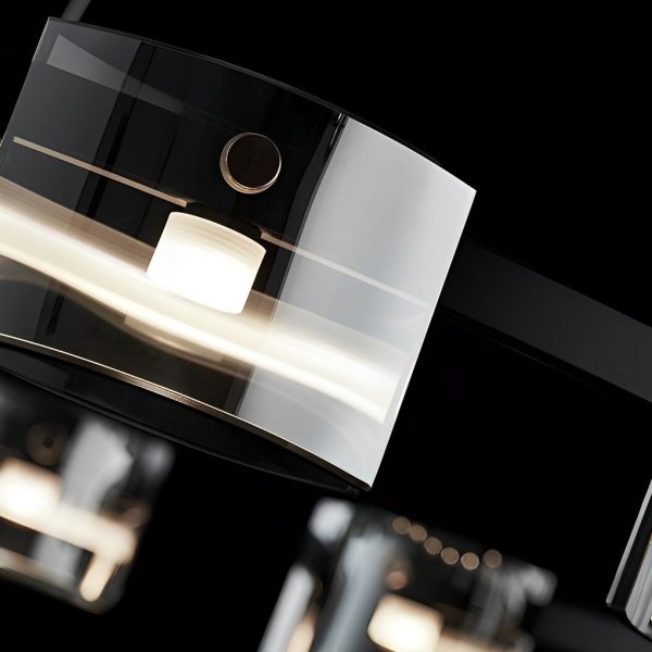 Circle Glass Stepless Dimming LED Brightness Memory Nordic Chandelier - Image 9