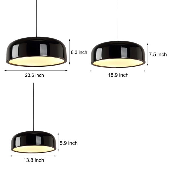 Smithfield Pendant Light: Modern Aluminum Hanging Fixture in Black/White - Image 7